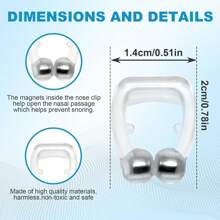 Magnetic Anti-Snore Nose Clip - Silicone Nose Clip - Sleep Snoring Solution - Reusable Snoring Device, Sleeping Aid - Clear - View 3