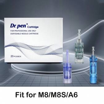 20/10 件 Derma Ultima 型号 - M8 M8S A6 A9 A8S E7 可更换墨盒针 12/16/18/24/36/42 针/圆形纳米（针盒槽）