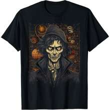 Halloween Zombie Mathematician Costume Scary Math Teacher T-Shirt - Black - View 1