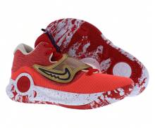 Nike KD Trey 5 X Mens Shoes - University Red/Metallic Gold - View 5