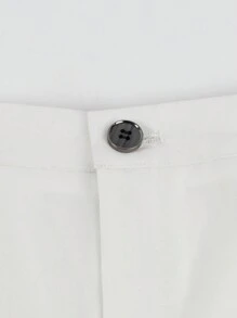 4 件套男童西装套装：夹克 + 背心 + 裤子 + 领结，适合婚礼、庆典和日常穿着 - 白色 - 查看 11