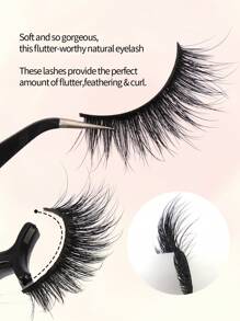 5 Pairs Fluffy False Eyelashes Natural Long Wispy Faux Mink Hair Soft Band Lash Makeup Extensions Easy To Apply For Girl, Travel, Party - 濃密款 - 查看 4