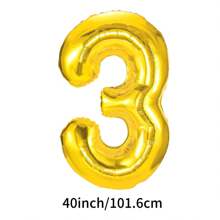 40 Inch Large Numbers Balloon, Foil Mylar Big Number Balloon For Birthday Party Supplies Decorations,