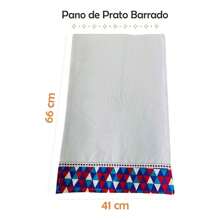 Kit Pano de prato grande com barrado 100% algodão pano de cozinha premium