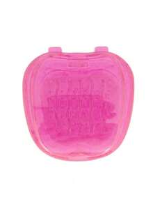 1 pièce Boîte de bain portable pour soins dentaires pour prothèses, nettoyage de fausses dents avec filet d'égouttage suspendu. Boîte de rangement pour le bain des fausses dents, en forme de pomme avec filtre à mailles - support de prothèse transparent et boîte de rangement pour des soins bucco-dentaires faciles