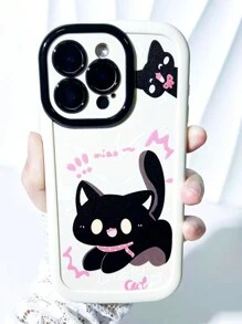 动物小猫一只受惊的黑色可爱猫咪手机壳兼容 iPhone 15 Pro Max/15 Pro/15 Plus/15/14 Pro Max/14P Lus/14 Pro/14/13 Pro Max/13 Pro/13 Pro/13 Pro/12 Pro Max/12 Pro/12/11 Pro Max/11 Pro/11 Pro/11 XR/XS/XS Max/7/8 Plus - 米色 - 查看 2