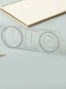 中小学数学多功能可旋转绘图尺 初高中学生几何尺 三角尺量角器 - 均碼 - 查看 7