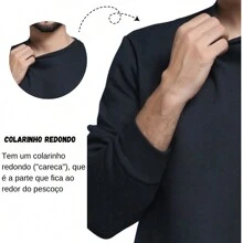 Kit 2 Moletom Masculino Blusa De Frio Gola Careca Unissex Algodão Casaco Feminino