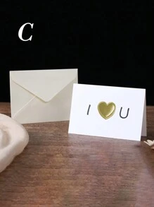 手工制作的创意心形爱情贺卡，适合情人节、母亲节、教师节 - 适合作为邀请卡、贺卡、节日礼物