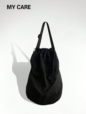 New Drawstring Bucket Bag Large Capacity Luggage Bag Vacation Travel Shoulder Bag Business Trip Messenger Bag Black Bag Travel Essentials Holiday Essentials Bag For Men Camping Sling Bag For Men Bags Men Summer Back To School Summer Bag Spring Break Bag Pack Cross Body Bag School Supplies