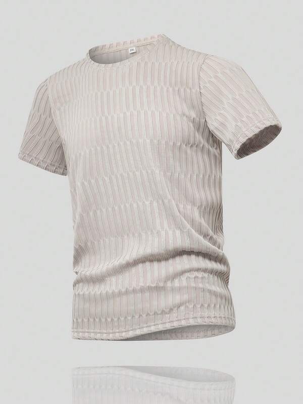 Boyfriend Style Men's Solid Color Ultralight Quick Dry Short Sleeve Sport T-Shirt, Breathable Lightweight Top For Fitness Training Workout Running Gym