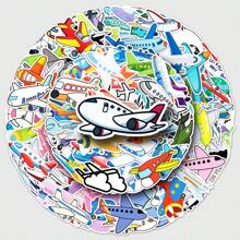 101 件交通卡通飞机贴纸，创意可爱装饰贴纸，适合儿童、平板电脑、剪贴簿、DIY