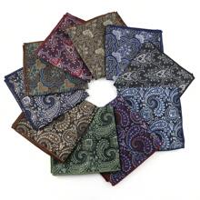ZONFAZ 1PC Gentlemen's Pocket Square With Paisley Floral Pattern For Men's Suit Pocket And Handkerchief - Multicolor - View 1