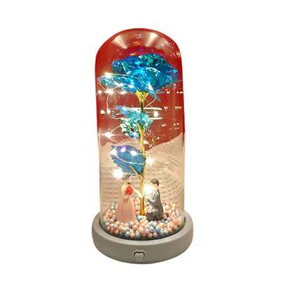 Valentines Day Gifts For Her Birthday Gifts For Women Valentines Forever Rose Flower Light Up Rose In Glass Dome Spinning Artificial Preserved Flowers Gifts For Mom Wife Anniversary