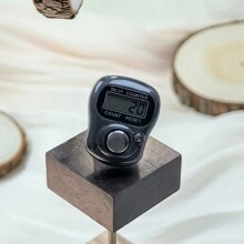 1 pieza Contador de anillos electrónico, Contador digital portátil para aliviar el estrés, para oración, entrenamiento, yoga, conteo, contador de anillos para dedos, estilo de anillo con pantalla digital y conteo electrónico