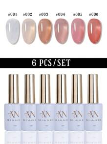 MIANEL 12ML/PCS 30- Colors Ice Clear Nude Jelly Gel Nail Polish Top Selling Pink Nails Blue Nails White Nails Red Nails Black Nails Gel Polish Suitable For 4 Seasons For Nails And Toe Nails UV Light Nails Nail Art Salon Use Fall Nails Christmas Nails Perfect For Nail Art Salons Use And DIY Use ,Nail Supplies Gifts For Girls Soak Off Semi Permanent Varnish Manicure - Multicolor - View 3