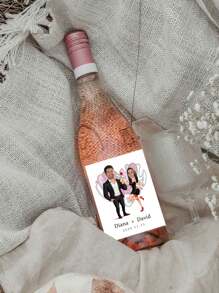 Customized Personalized Wine Bottle Labels, Personalized Face Wine Bottle Labels, Custom Wine Labels, Birthday Wine Labels, Engagement Wine Labels, Birthday Gifts, Personalized Wedding Wine Labels, Wedding Wine Labels, Wedding Gifts, Printed Wedding Gifts, Engagement Gifts,Wedding Essentials - Multicolor - View 9