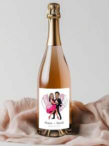 Customized Personalized Wine Bottle Labels, Personalized Face Wine Bottle Labels, Custom Wine Labels, Birthday Wine Labels, Engagement Wine Labels, Birthday Gifts, Personalized Wedding Wine Labels, Wedding Wine Labels, Wedding Gifts, Printed Wedding Gifts, Engagement Gifts,Wedding Essentials - Multicolor - View 10