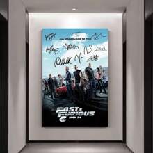 New Fast And Furious Movie Poster Signed Autograph Picture For Movie Memorabilia Poster Decorative Canvas Wall Art For Room, Artwork Wall Painting Gift, Bedroom, Office, Living Room, Cafe, Wall Decoration, Home And Dormitory Decoration Wall Art ,Perfect For Room Decor - Multicolor - View 4