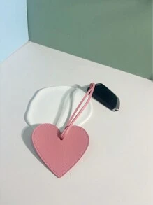 1 pieza Llavero en forma de corazón con accesorio versátil y minimalista de unicolor, diseño interesante y lindo, adecuado para parejas, mejores amigos, estudiantes, trabajo, citas, vacaciones, viajes, un gran regalo para novio, novia, mamá, cumpleaños de niños