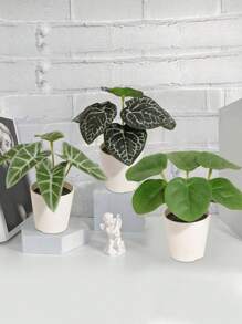 3 件/套仿真花盆、人造植物、人造花、房间、书桌、花园装饰、房间装饰用品、学校宿舍办公室装饰、户外派对活动节日生日派对装饰、礼物、家庭入口酒店餐厅客厅卧室婚宴厨房花园装饰、春夏装饰 - 彩色 - 查看 8