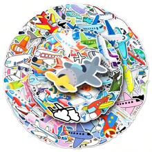 101 件交通卡通飞机贴纸，创意可爱装饰贴纸，适合儿童、平板电脑、剪贴簿、DIY