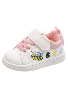1 par de zapatos de primavera y otoño para niños de 1 a 4 años, zapatos de interior y exterior de moda y lindos, con suela blanda antideslizante y resistente al desgaste, con , ligeros y cómodos
