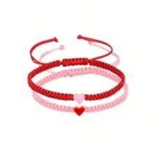 2 pièces Nouveau bracelet vague créative pour couple, noir et blanc, bracelet creux tressé avec système de fermeture ajustable. Cadeau amical pour sœurs, idéal pour la remise des diplômes, Halloween, la Saint-Valentin, la fête des mères