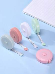 3pcs/1pc ABS Mini Portable Telescopic Tape Measure, Cute Small Tape Measure, Can Be Used For Measuring 3D, Measuring Product Values, Measuring Clothing Waist Circumference, Etc., Convenient For Storage And Carrying