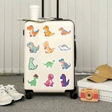 100pcs Cartoon Dinosaur Stickers, Waterproof Vinyl Decals For Water Bottles, Laptops, Phones, Skateboards, Guitars, Luggage, Scrapbooks, Helmets, Party Supplies Decoration For Kids, Teens, Adults