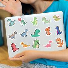 100pcs Cartoon Dinosaur Stickers, Waterproof Vinyl Decals For Water Bottles, Laptops, Phones, Skateboards, Guitars, Luggage, Scrapbooks, Helmets, Party Supplies Decoration For Kids, Teens, Adults