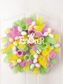 1 rollo de 10 yardas de cinta de malla decorativa para Pascua, cinta para hacer arcos, coronas, guirnaldas y envoltura de regalos para fiestas y decoración primaveral del hogar para regalos de Pascua 2025