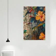 Framed Tropical Lily Wall Wooden Canvas   High Quality Wall Art Prints Poster Direct Hanging Wall Picture Decor For Home Gifts, Living Room, Bathroom, Bedroom, Kitchen