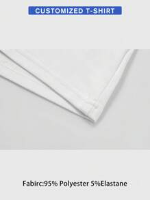 定制个性化男士休闲舒适宽松圆领 T 恤，采用图形设计，使用您自己的照片和您的文字/徽标进行个性化定制，适合情侣、家人、宠物、礼物、丈夫或男朋友的可定制 T 恤