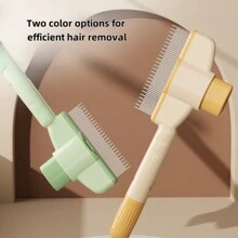 1 件灰色猫咪美容刷宠物毛发去除梳防滑不锈钢狗刷猫咪配件情人节、情人节婚礼、生日