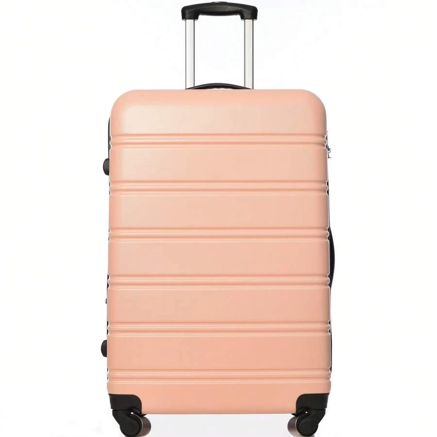 4-Wheel ABS Hard Shell Travel Trolley Suitcase Set, Hand Luggage 28 Inch, Pink - Multicolor - View 1