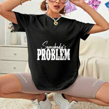 100% Cotton Unisex T-Shirt With "Somebody's Problem" Bold And Mysterious Design