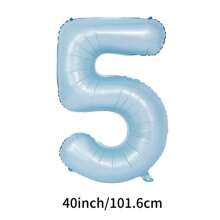 40 Inch Large Numbers Balloons, Foil Mylar Big Number Balloons For Birthday Party Supplies Decorations, Christmas - Baby Blue - View 13