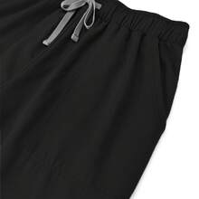 1 Set Of Multi-Color Scrubs Set Including V-Neck Top With 2 Pockets And Elastic Waist Pants, Breathable Material, Suitable As Work Uniform For Professionals Such As Doctors, Nurses, And Dentists, Designed For Women - Black - View 9