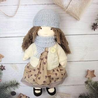 26cm/10 Inch Handmade Soft Dress-Up Doll – Exquisite Craft And DIY, Perfect For Christmas, New Year, Thanksgiving, Holiday Gifts