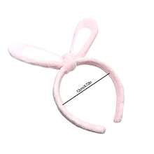 Diadema con orejas de conejo para mujer, bonita diadema de peluche para maquillaje, accesorios para el cabello para Pascua y la vida diaria. - Rosa - Ver 2