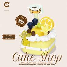 Bộ 9 khối xây dựng tiệc ngọt, Bộ khối xây dựng bánh sinh nhật tự làm, Hộp quà tặng sinh nhật tiệc/sự kiện, Bộ khối xây dựng trẻ em, Thích hợp cho bé trai và bé gái - bữa tiệc tráng miệng - Xem 9