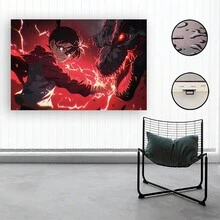 Framed-Anime Style Passionate Male Protagonist Canvas Art Creative Gift For Men - Framed - View 2