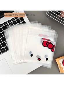 Sanrio 100 Bolsas autosellables de Hello Kitty de Sanrio, apropiadas para aperitivos y regalos - Bolsas de manualidades multiusos lindas con patrones de animales