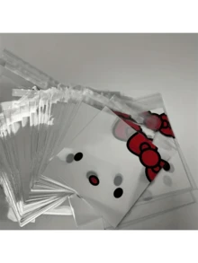 Sanrio 100 Bolsas autosellables de Hello Kitty de Sanrio, apropiadas para aperitivos y regalos - Bolsas de manualidades multiusos lindas con patrones de animales