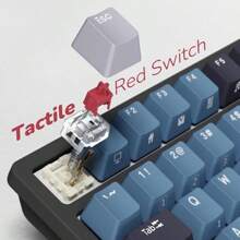 RK ROYAL KLUDGE RK98 Mechanical Gaming Keyboard Triple Mode 2.4G/BT5.1/USB-C 100 Keys Hot Swappable Linear Red Switch With Number Pad RGB Backlit 3750mAh Battery NKRO Keyboard ErgonomicUS Layout - Blue-HotSwapRedSwitch - View 7