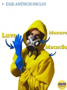 Carnaval Fantasia Breaking Bad Macacão Completo - Roupa+Luva+Mascara - Visão 2