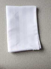 duoxia 1 vỏ gối sọc trắng tinh 3cm có khóa kéo ẩn, mềm mại và thân thiện với da, dùng cho gia đình, khách sạn, vỏ gối sofa sợi polyester, trang trí, không có ruột - trắng - Xem 5