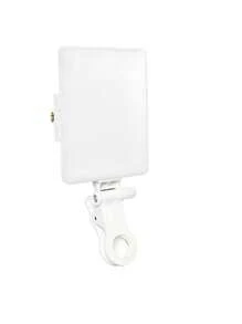 1 pieza de 60 LED rellenador de luz de selfie, luz de teléfono LED con 3 modos de iluminación, brillo regulable con indicador de batería, recargable mini tipo C 5V, portátil, clip para maquillaje, transmisión en vivo, conferencia de Zoom, luz recargable para teléfono, cámara, color rosa/blanco/negro/morado