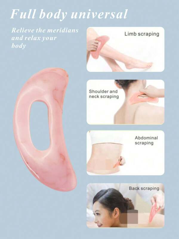 1pc Resin Neck Scraping Gua Sha Massage Board With Scraper, For Abdomen, Back, Limbs, Meridian, Full Body SPA Beauty Tool, ABS Scraping Gua Sha Board For Back And Face, Manual Reusable To Relax Muscles,Gua Sha,Lymphatic Drainage,Cellulite,Back Scratchers,School,Back To School,Travel,Travel Essentials,Home Essentials,Spa,Massage Tool,Massage,Massager,Spa